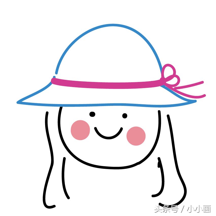 推荐各种帽子画法教程,儿童太阳帽子简单画法