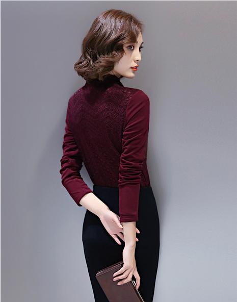 2015新款打底蕾丝长袖,今年最爆款加绒蕾丝打底