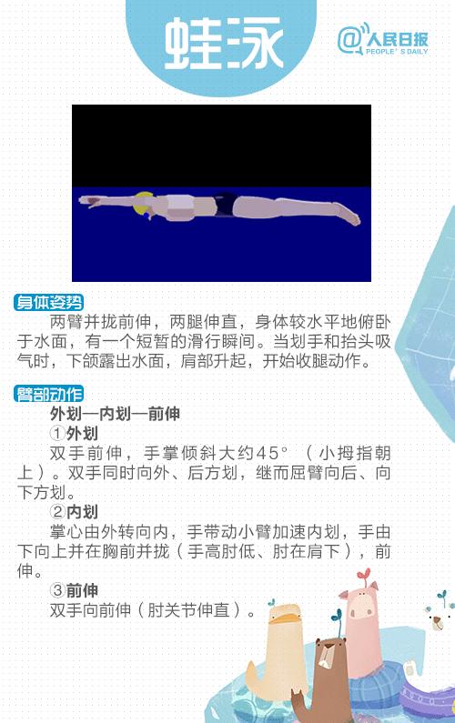 最简单游泳简图,游泳视频教学初学者分步动作讲解