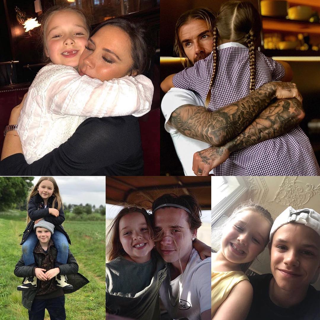 小七在海边练瑜伽！贝嫂维多利亚高兴得很：小七要培养成淑女呢