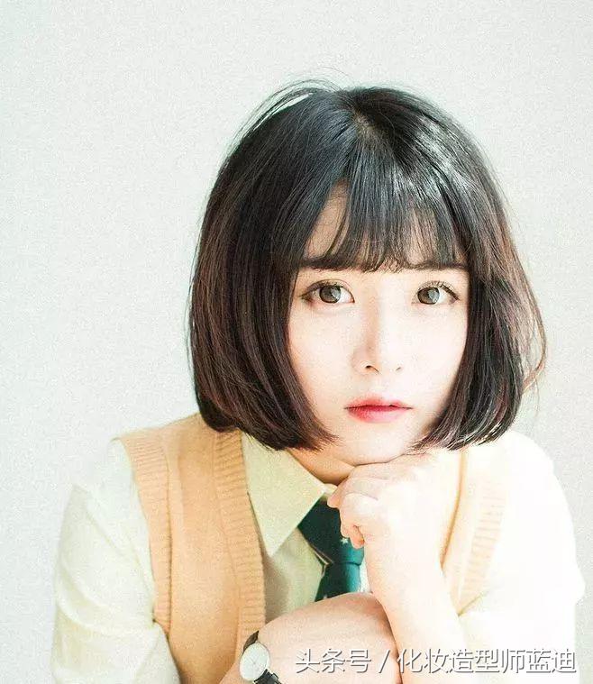 韩式泡面头短发,内扣短发适合什么颜色