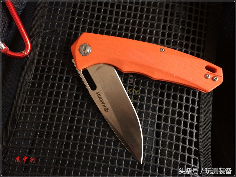 悍迪HARNDS双子星橙色柄户外*刀折**评测