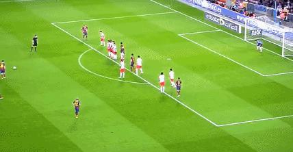 梅西任意球vsc罗任意球,梅西生涯第60次任意球破门