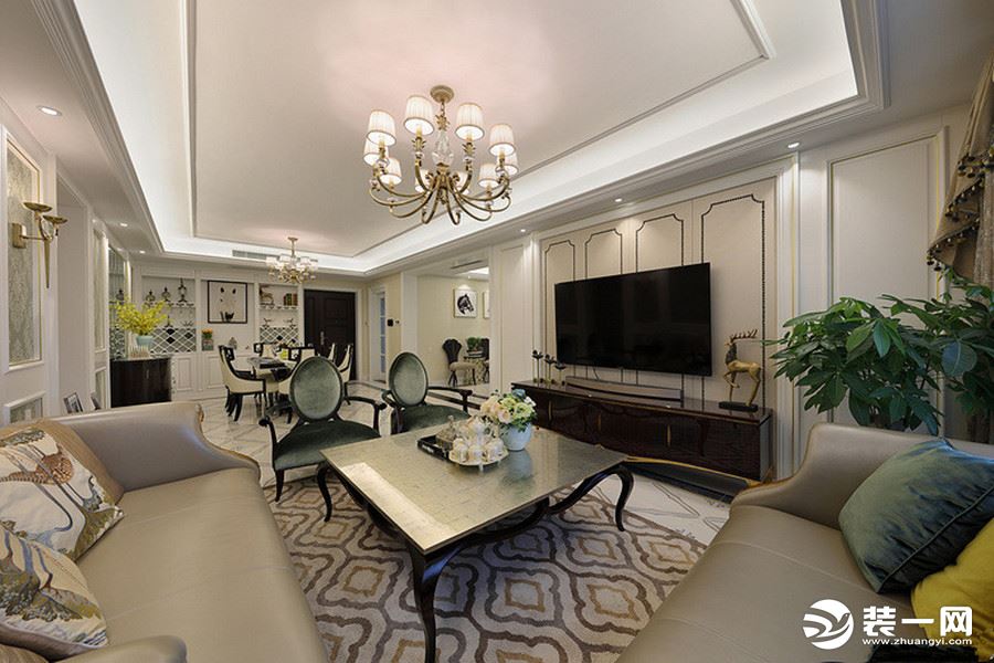 棕榈泉顶级独栋软装设计简约雅致,法式浪漫风装修全屋