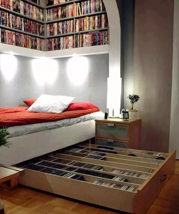 怎么收纳大量书籍,收纳间和简易书房一体设计