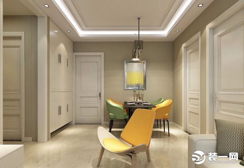 7.5万装石家庄万达广场小区宜家风90平两居室装修案例