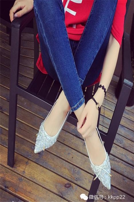 亮晶晶水钻花鞋显脚瘦,奢华全水钻精致优雅芭蕾鞋