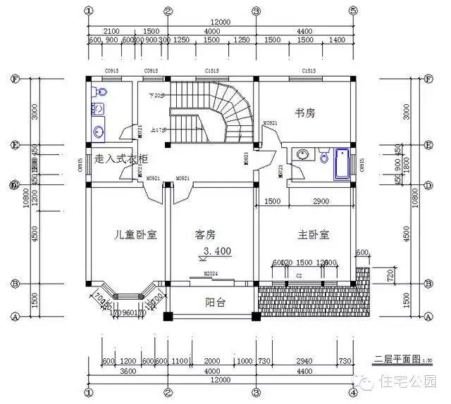 新农村户型平面图,新农村自建房兄弟双拼户型