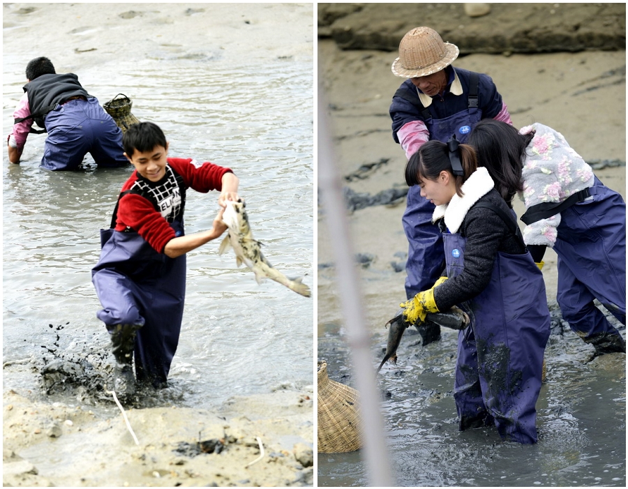 云霄海鲜美食节，干塘激情上演“浑水摸鱼”，女人免费摸