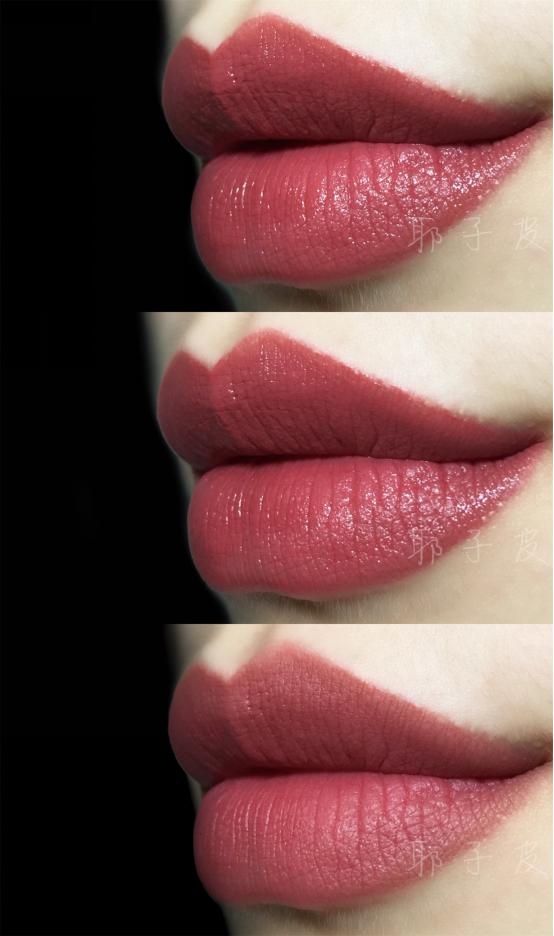 紫调豆沙色口红和红调豆沙色口红,巴黎欧莱雅161口红轻吻豆沙