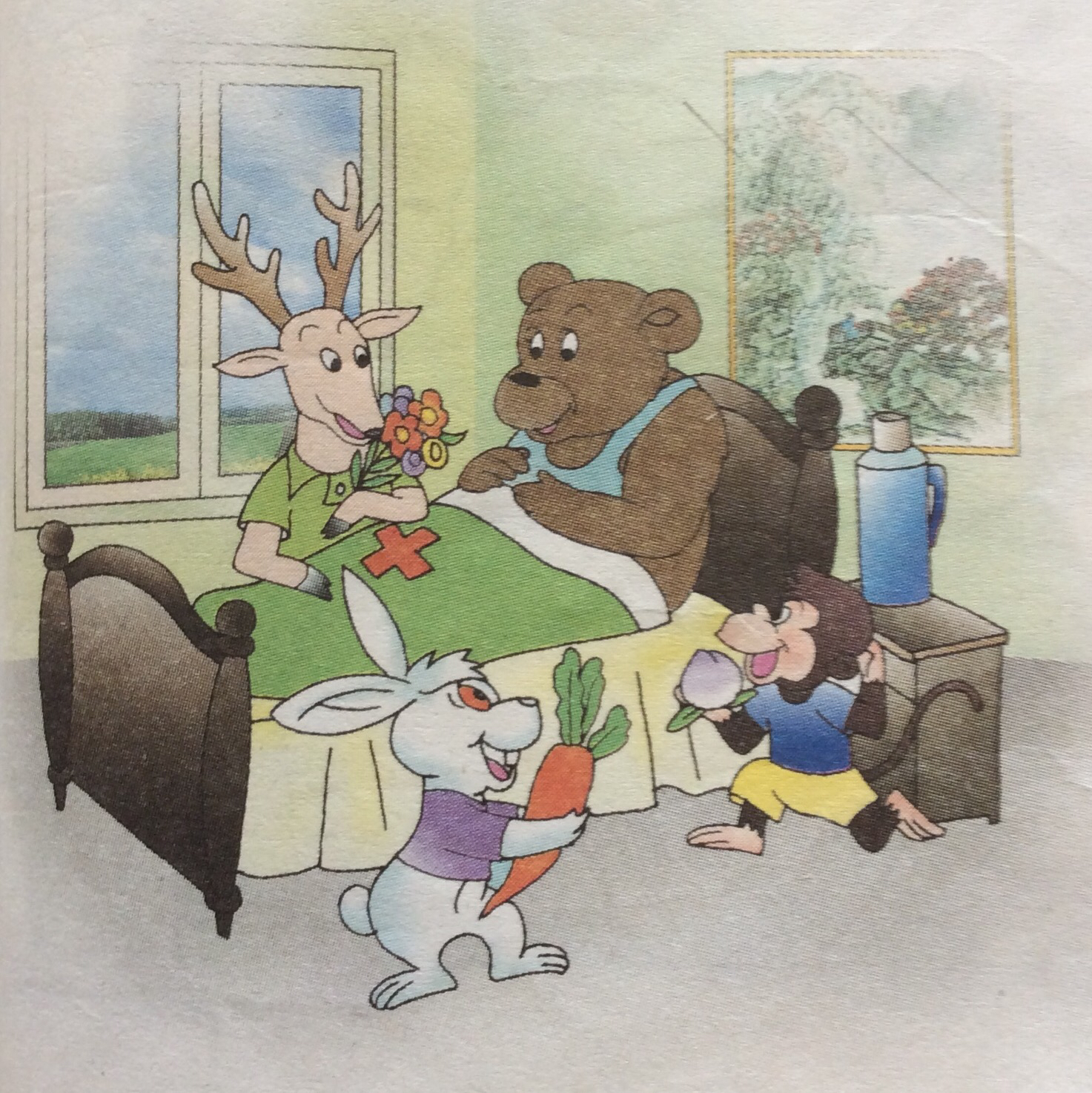 二年级写话范文看望生病的同学,二年级看图写话生病了的作文