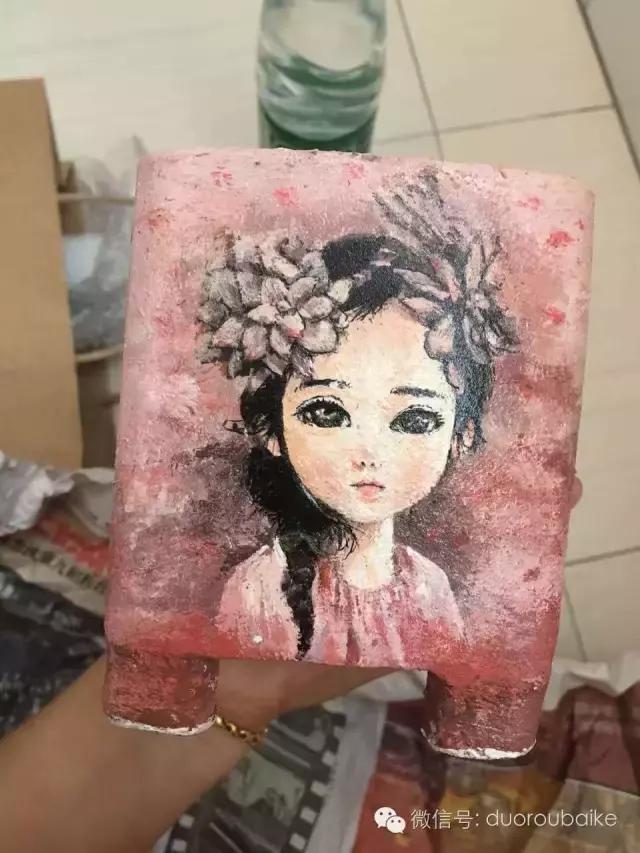 手绘多肉花盆教程,多肉花盆迷你拇指盆手绘