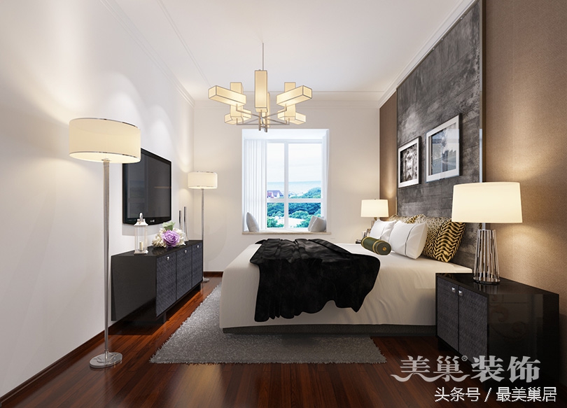 正商双湖湾两室设计,正商城三室两厅装修设计案例