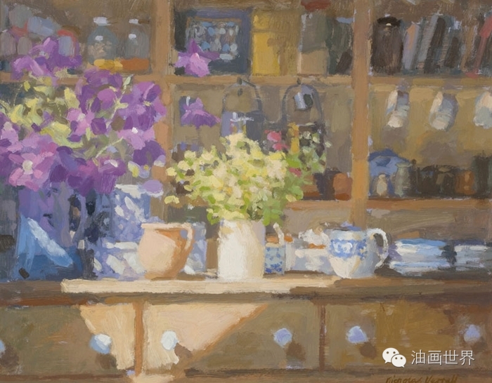 禅意山水意境油画,浓郁诗意的风景油画