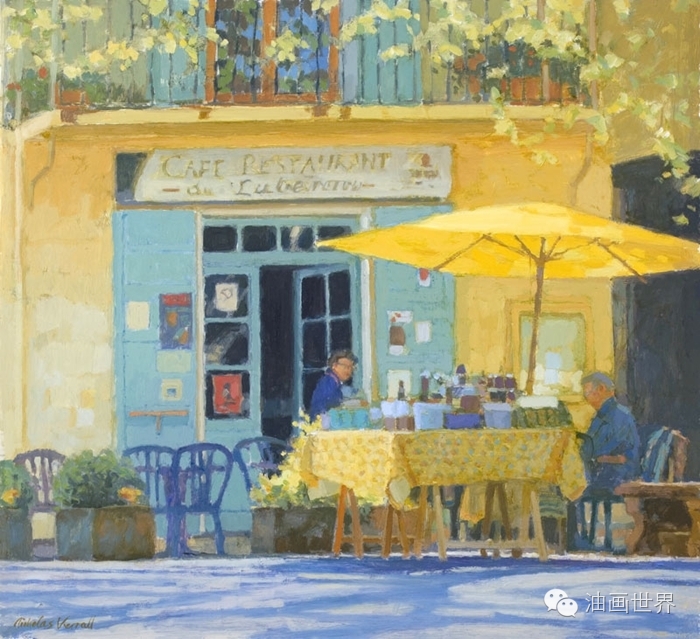 禅意山水意境油画,浓郁诗意的风景油画