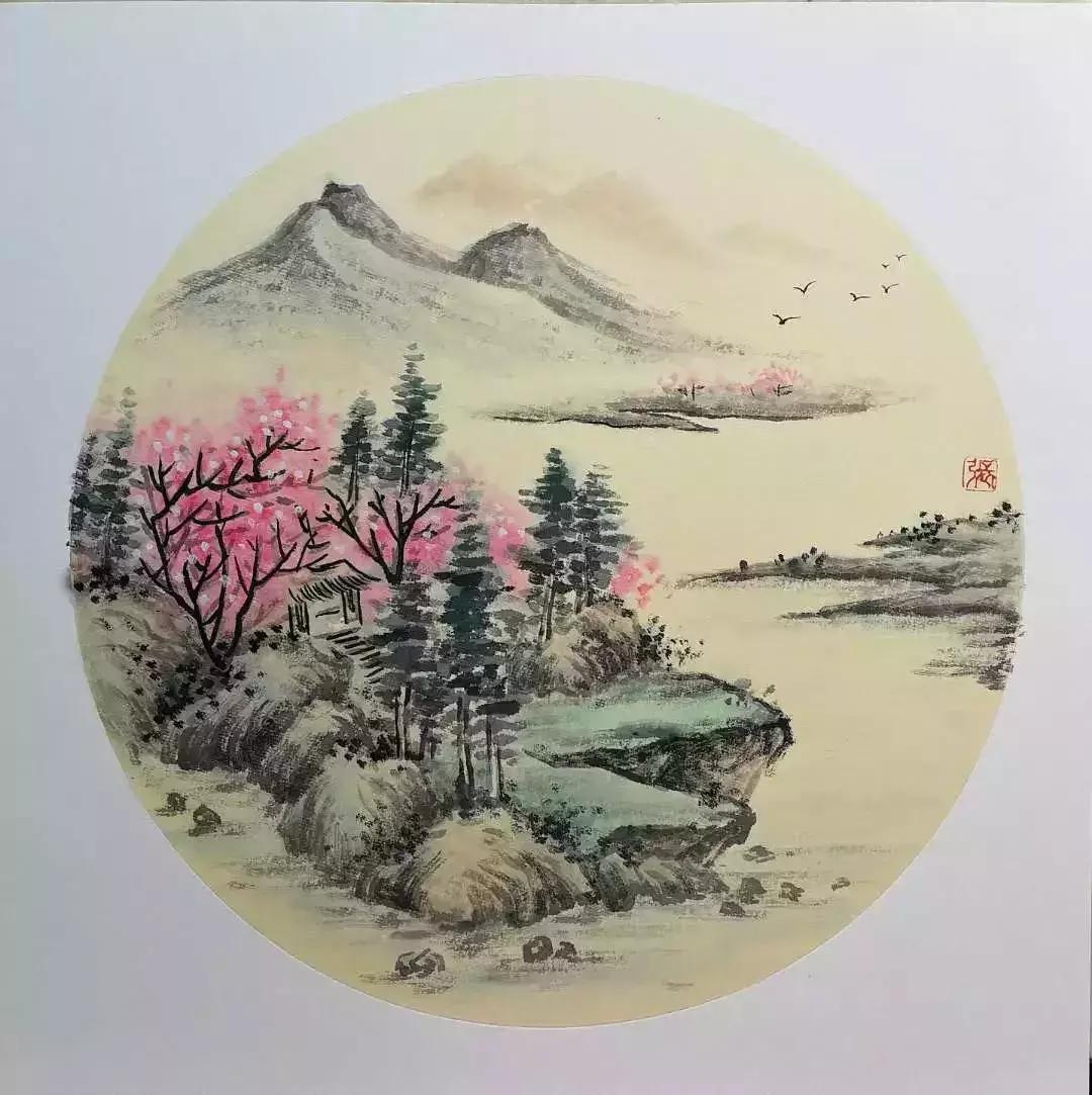 山水画入门怎么画,山水画怎么画水彩