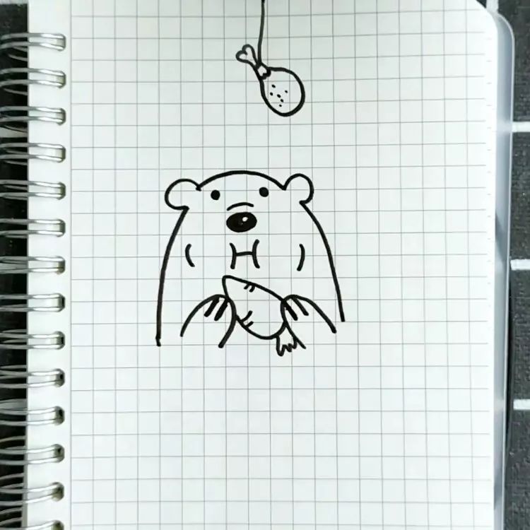 怎么画可爱的小熊抱着奶茶,可爱的小熊怎么画小红书