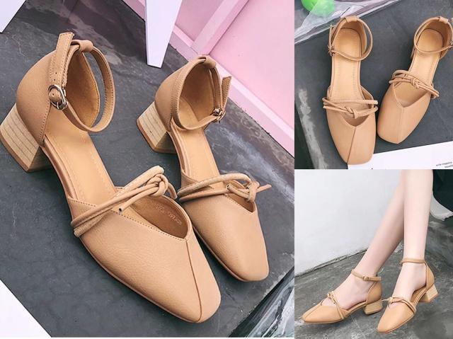 复古玛丽珍鞋黑色日常穿搭,金佰川鞋业女士厚底玛丽珍粗跟鞋