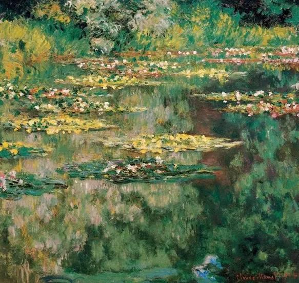 莫奈作品高清大图名画睡莲,莫奈的画高清大图睡莲