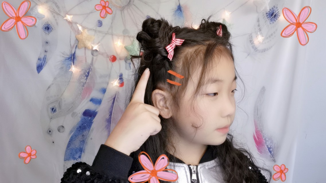 适合卷头发的编发儿童,儿童编发扎头发教程简单漂亮