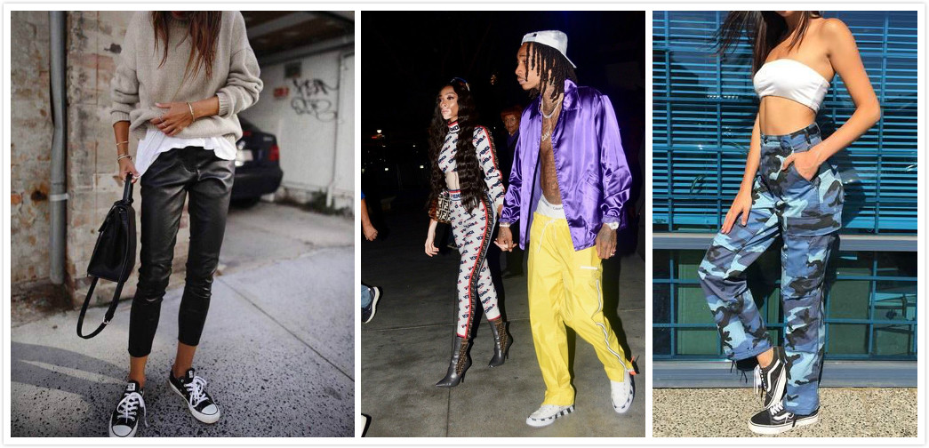 复古与潮流的帆布鞋,帆布鞋是体现休闲风的重点单品