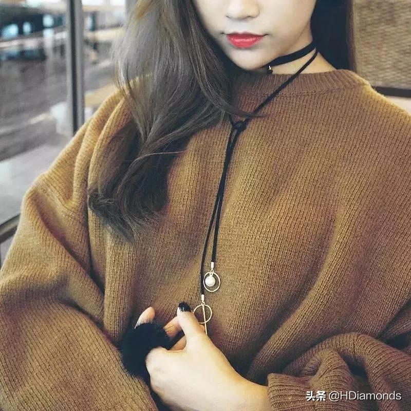 多种戴法的毛衣链,毛衣链戴多长好看
