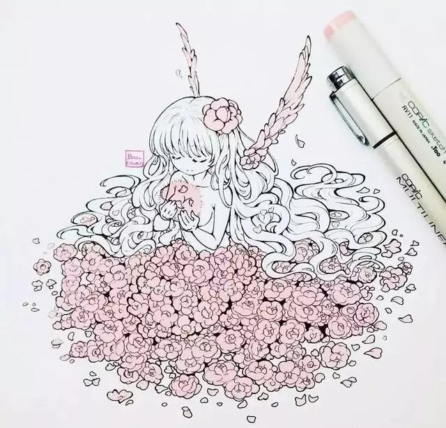 马克笔动漫上色教程q版,动漫手绘马克笔上色教程