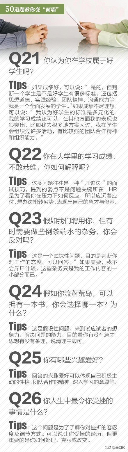 50道经典面试题,面试50道经典题