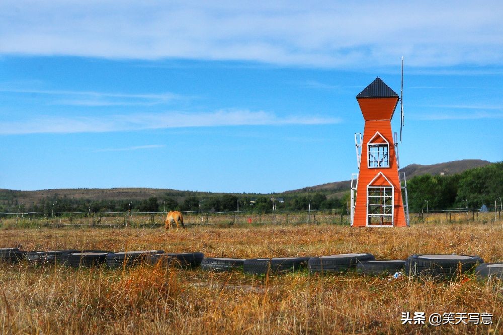 丰宁坝上大滩镇闪电湖,陶醉在秋季