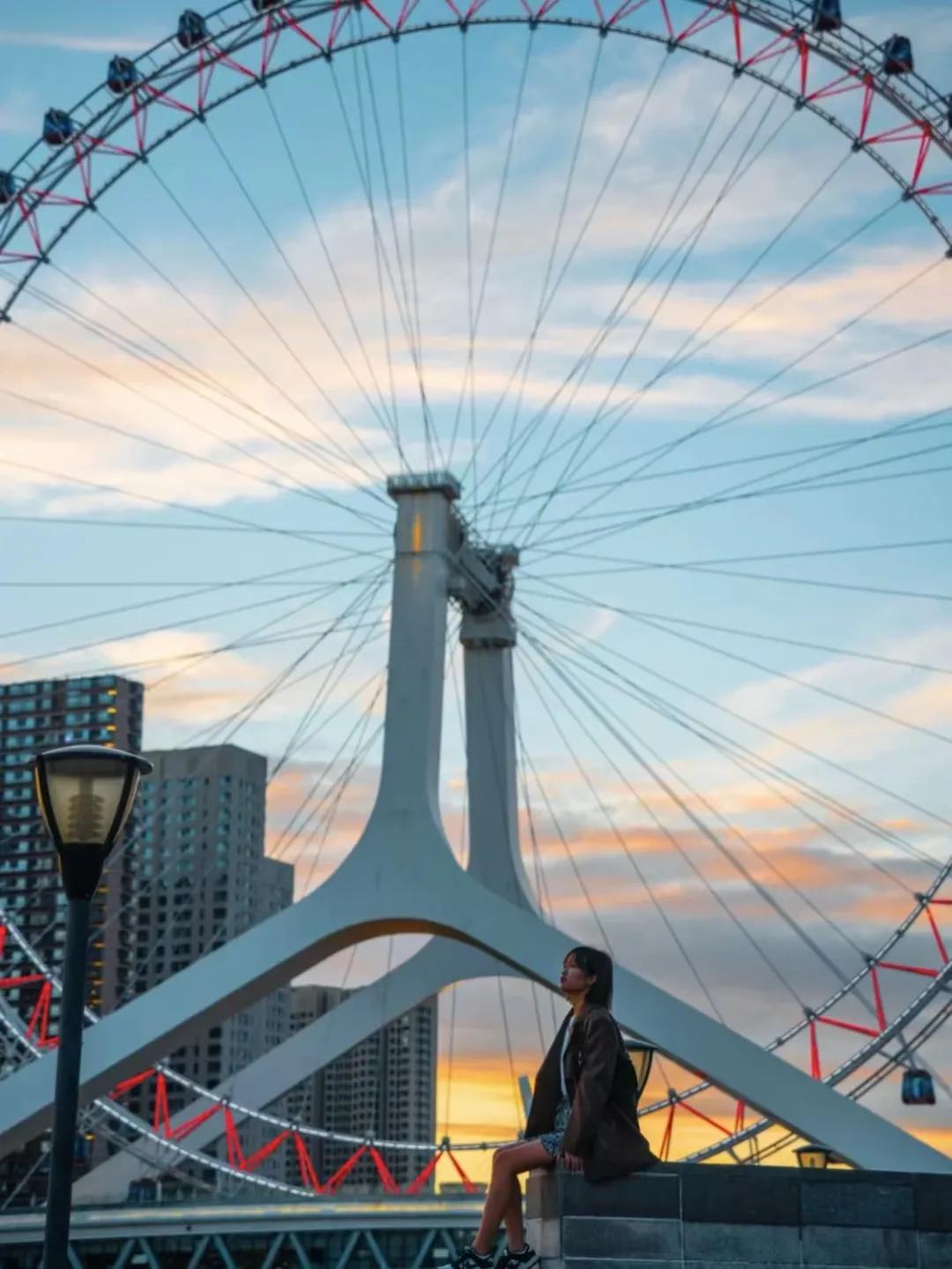 天津绝美夜拍,天津超美晚霞