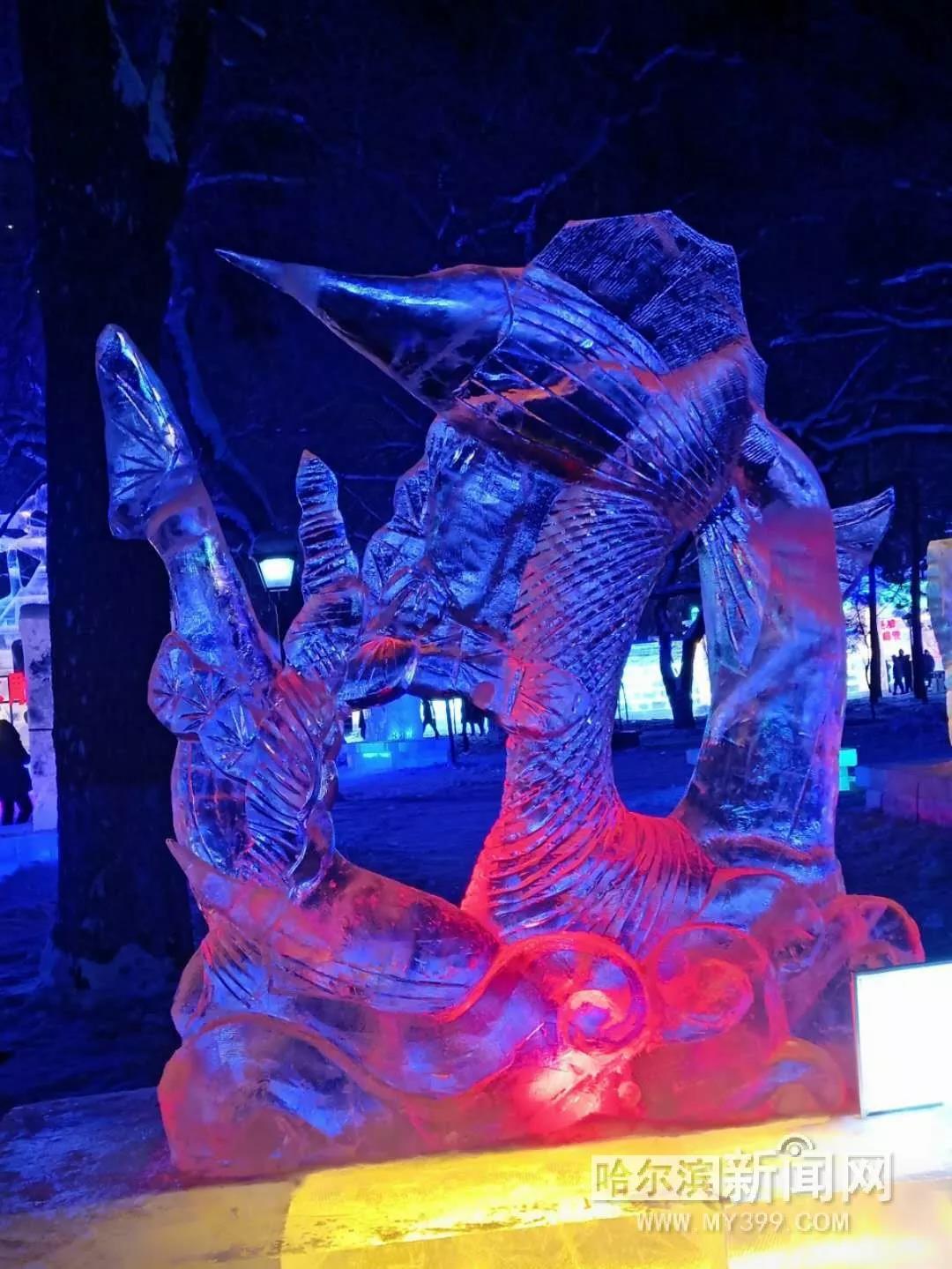 哈尔滨兆麟公园冰灯免费开放时间,哈尔滨第一届冰灯游园图片