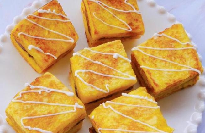 西多士三明治家庭做法,西多士空气炸锅三明治鸡蛋