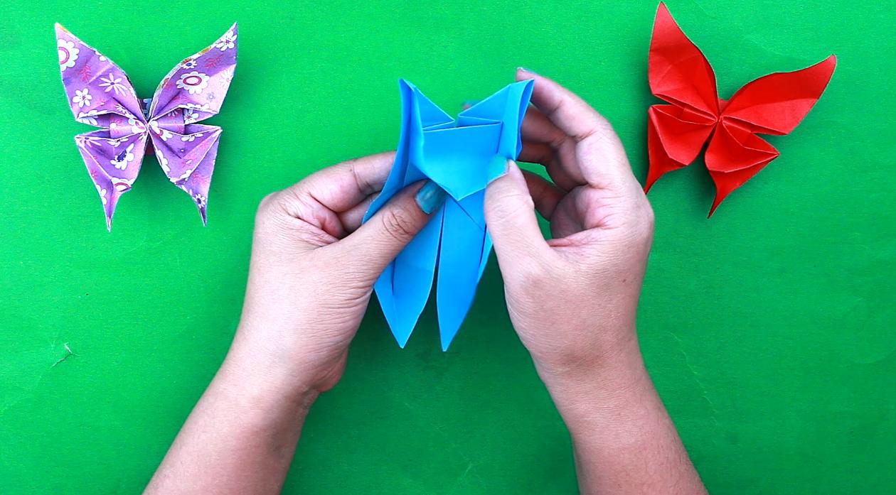 一张纸折蝴蝶花,蝴蝶折纸超高难度凤尾蝶