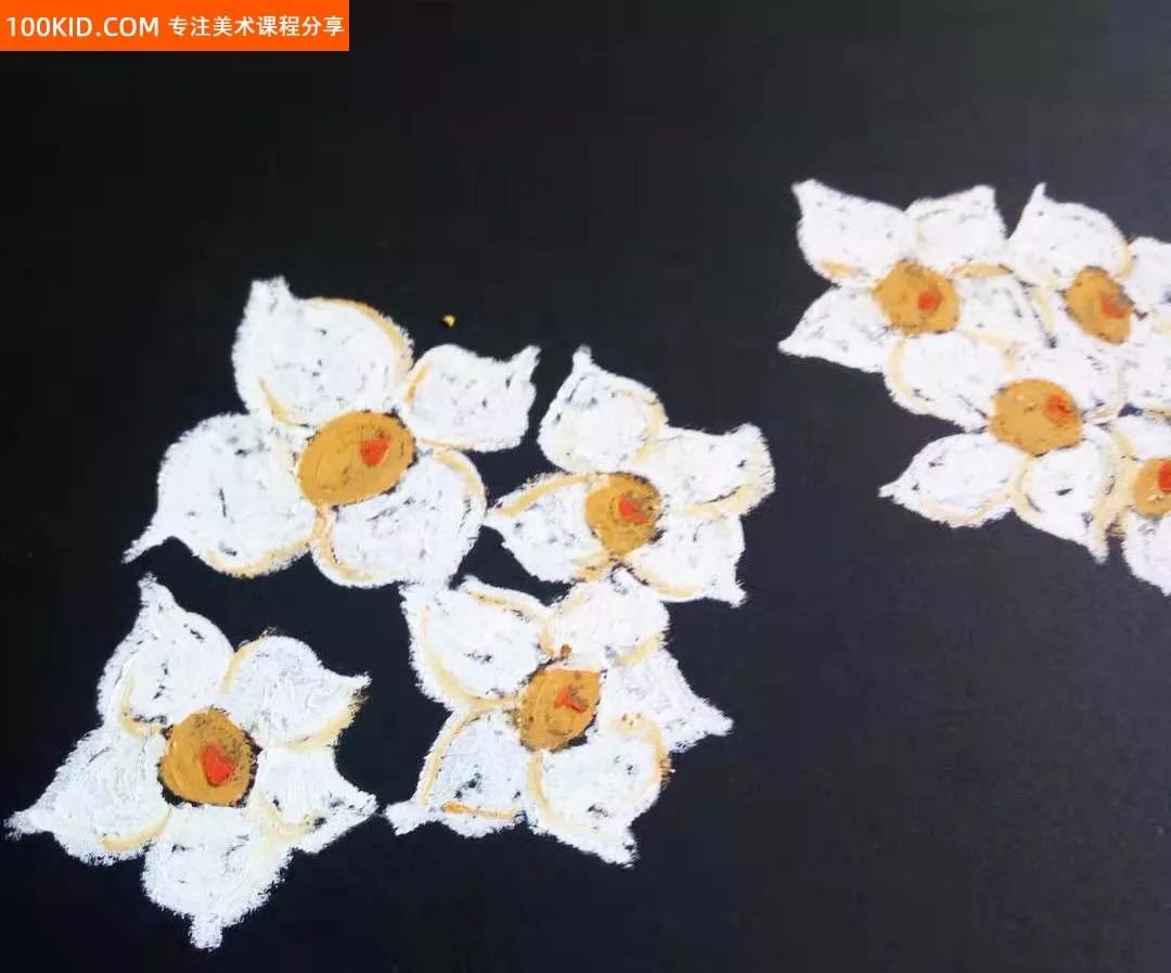 油画棒小花教程玫瑰花,水仙花油画棒不用刮刀