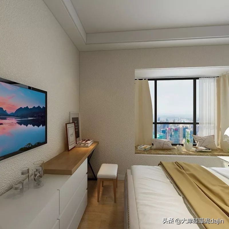 清荷园装修效果图,大津硅藻泥清菡系列