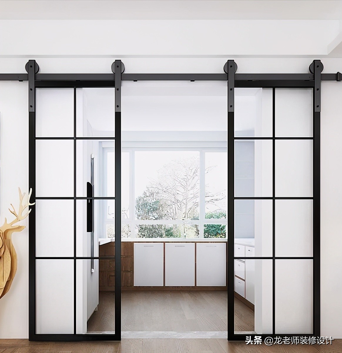 厨房吊轨推拉门好还是滑轨好,厨房吊轨门明装好还是暗装好