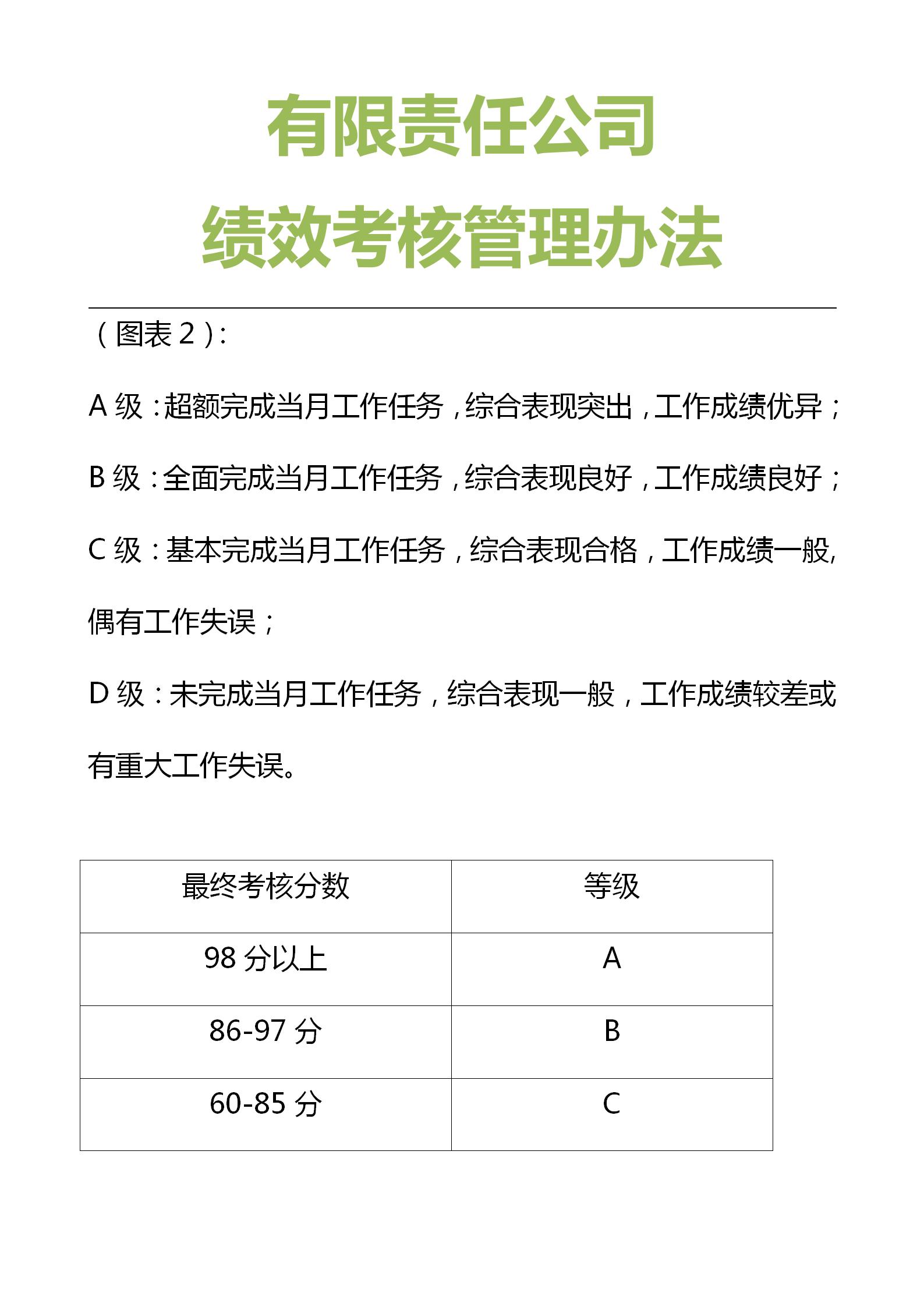 绩效考核五个表,简单有效的绩效考核方法