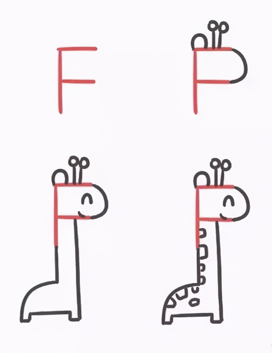 26个英文字母动物简笔画,26个英文字母像什么简笔画