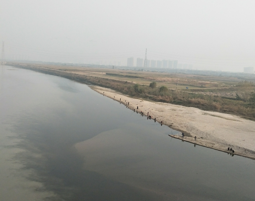 西安渭河风景,西安渭河草滩