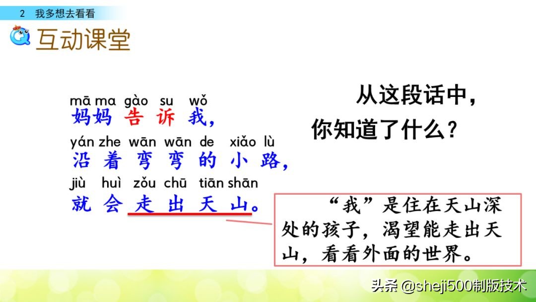 一年级下册第2课我多想去看看,一年级下册语文多想去看看预习