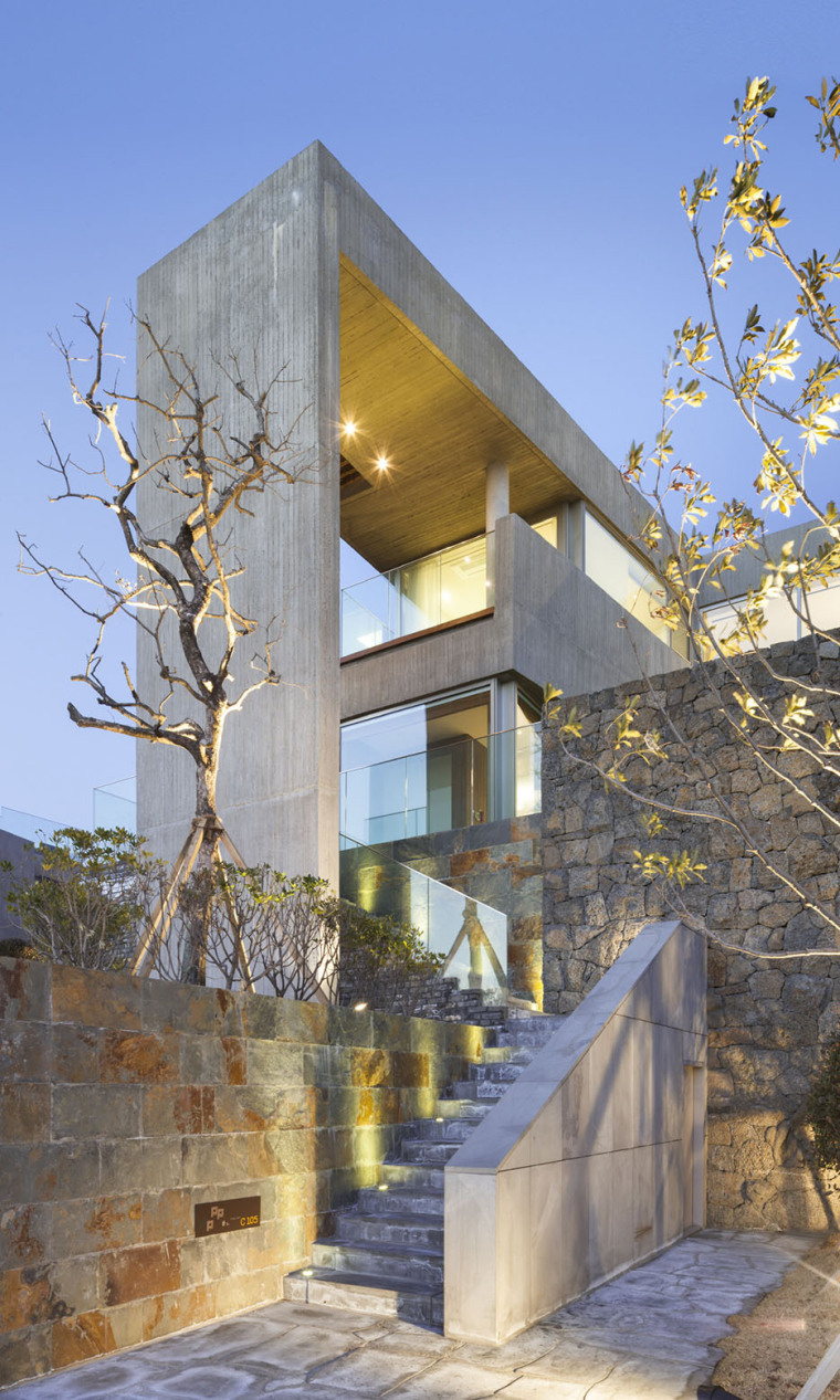 济州岛的贝希泳池别墅,韩国济州岛海景独栋大别墅