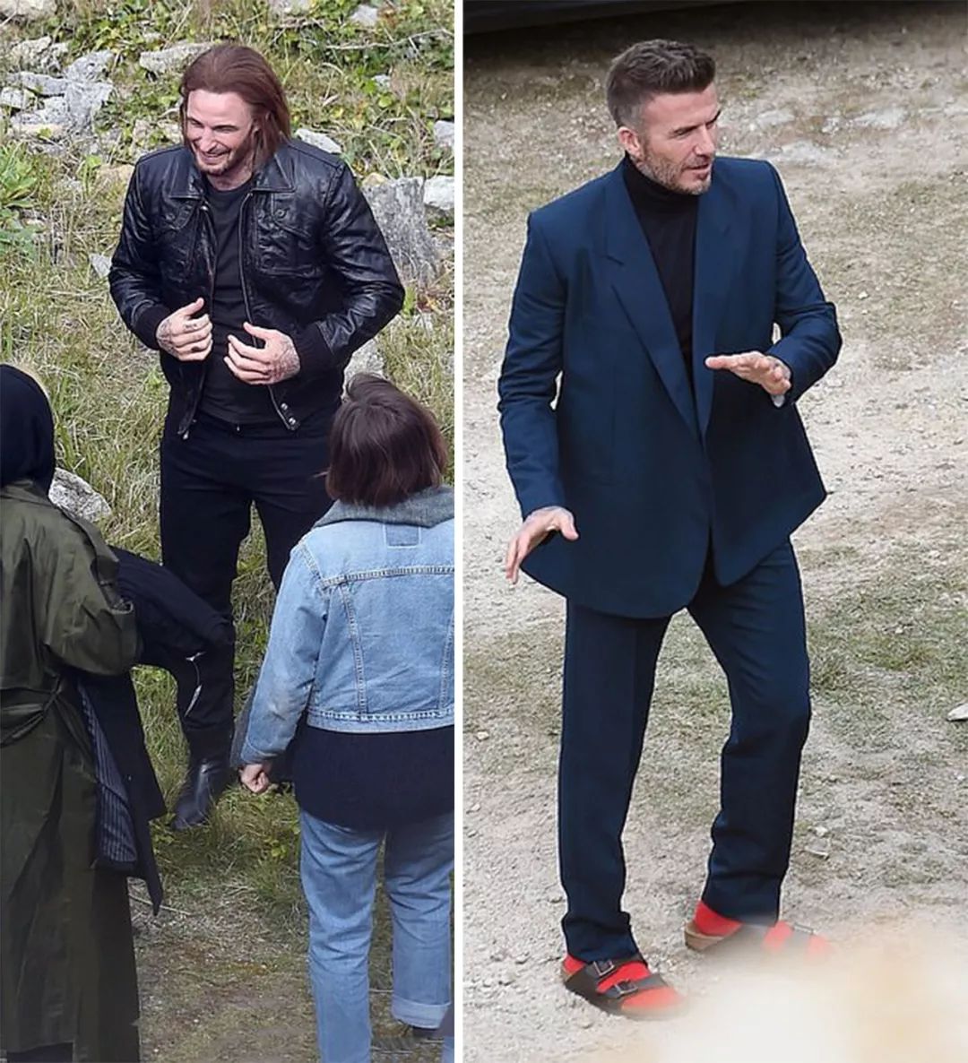 年轻时的贝克汉姆西装打扮,贝克汉姆小七穿凉鞋