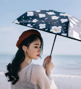 只有女生巴掌大小的banana口袋伞，伞内自动降温似“移动空调”！