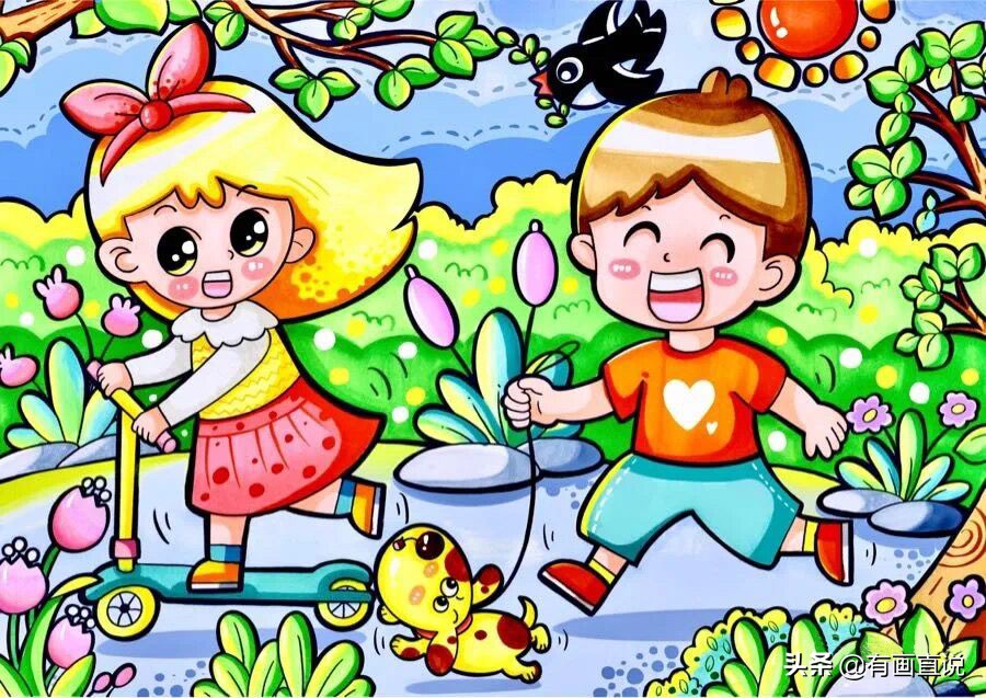 儿童创意画9-12岁,儿童创意画7-8岁创意画入门教程