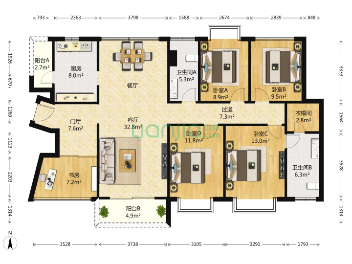 深圳半岛城邦三期豪宅户型和价格,半岛城邦大平层豪宅400平