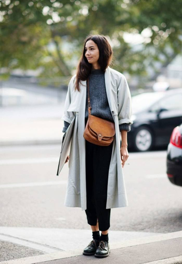 风衣里面穿什么最合适,150-180斤的大码女风衣内搭中长款