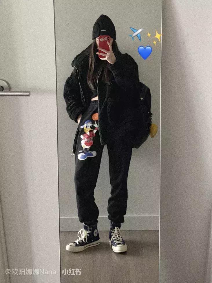 欧阳娜娜向往的生活同款匡威,欧阳娜娜同款匡威复古黑