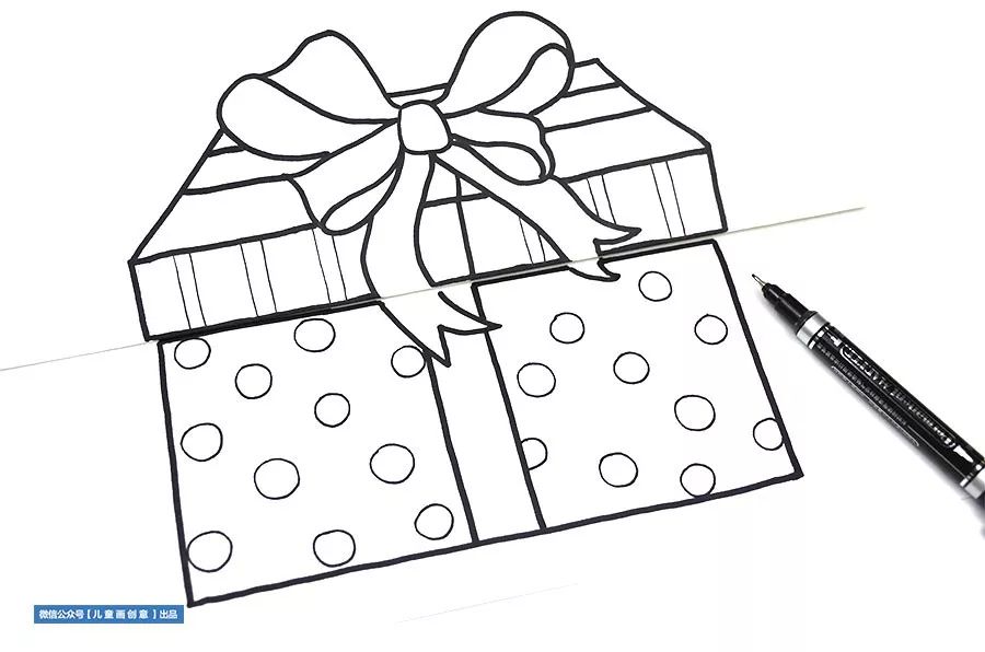 立体圣诞贺卡手工简画,画儿童简单新年贺卡手工