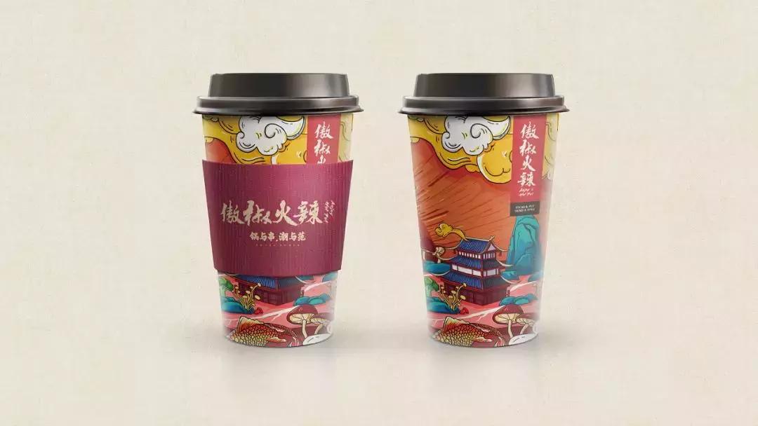 串串香店铺装修设计,串串店装修风格国潮