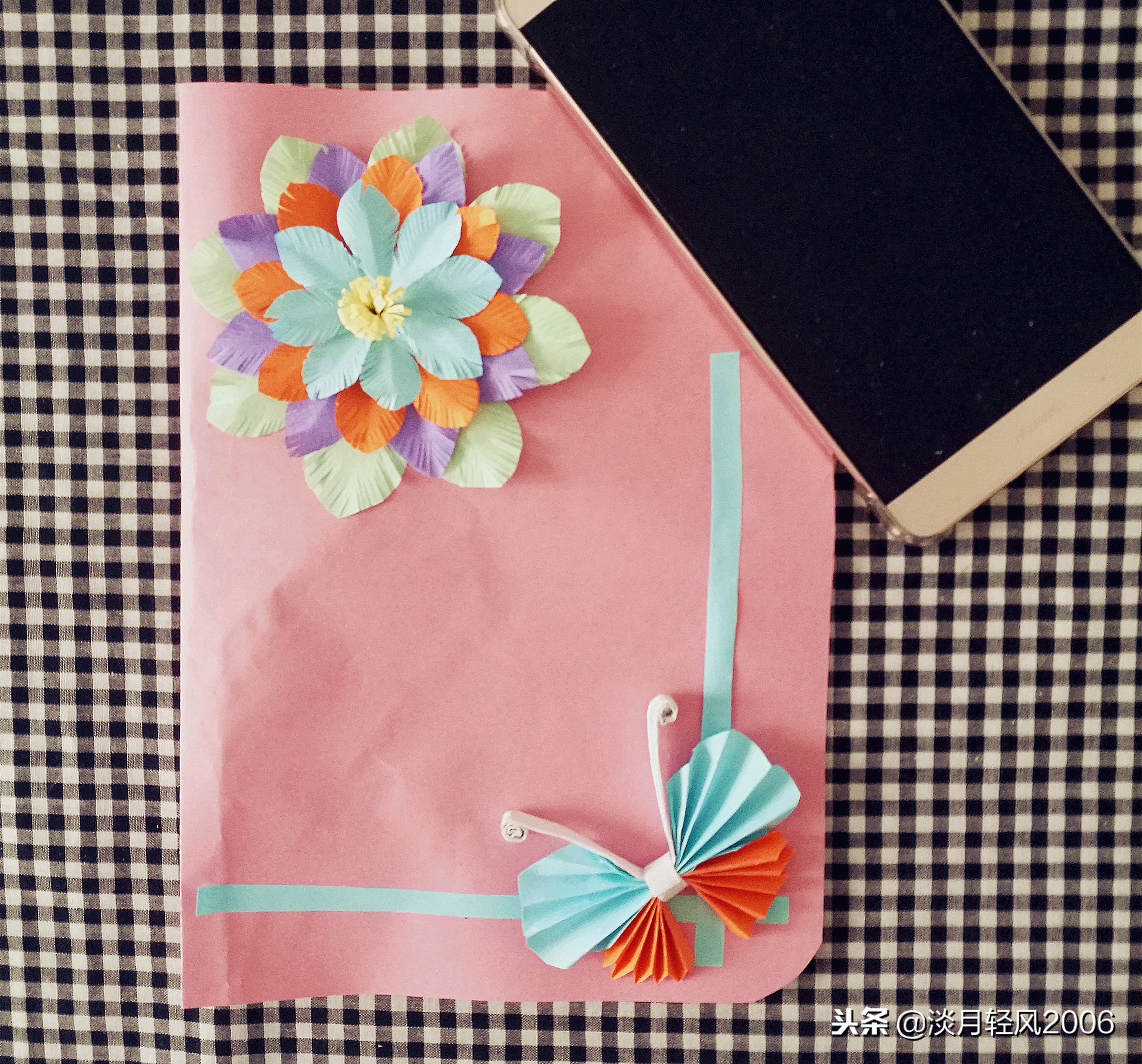 圣诞节手工贺卡送老师,王小九手工折纸圣诞节贺卡